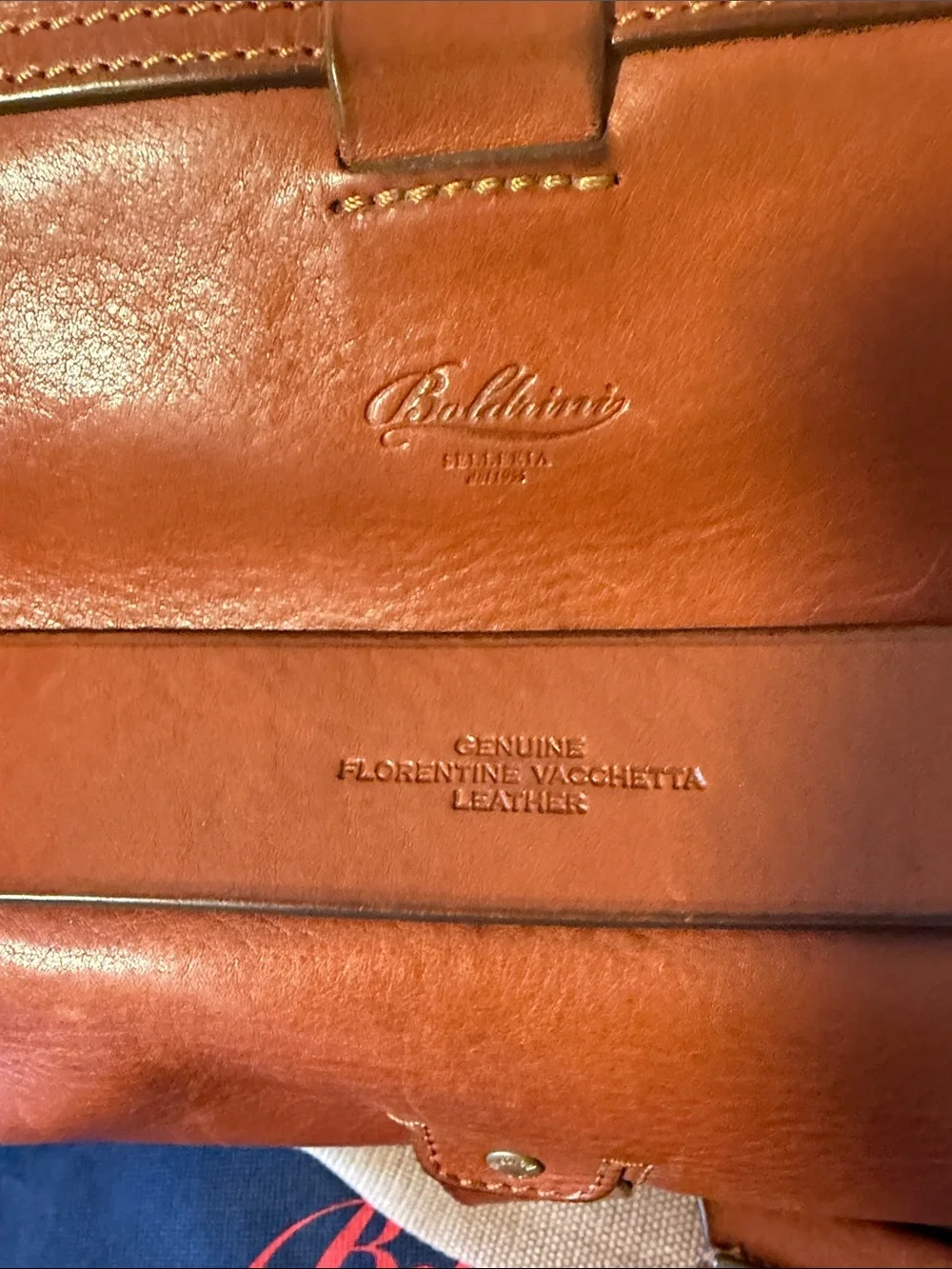 Boldrini Tan Leather Messenger Bag for Men